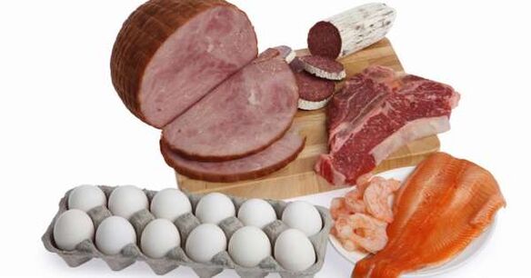 produtos para o menu da dieta proteica