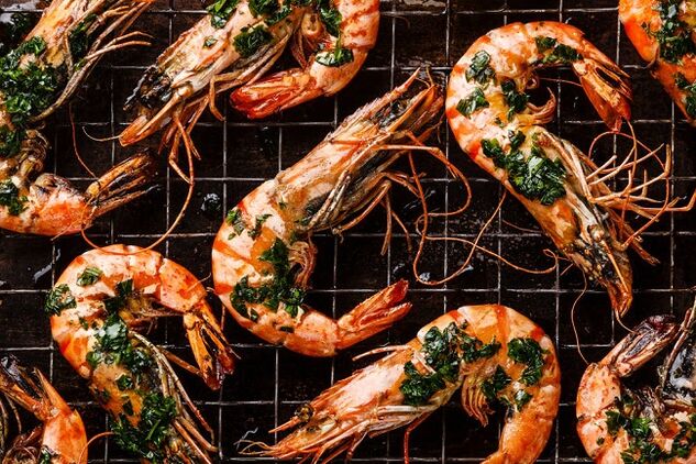 camarão para a dieta cetogênica